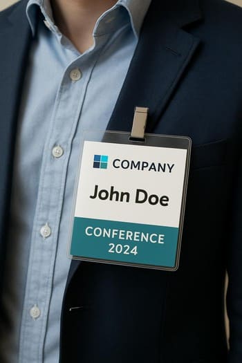 Renkli isim etiketlerinin yakın plan fotoğrafı