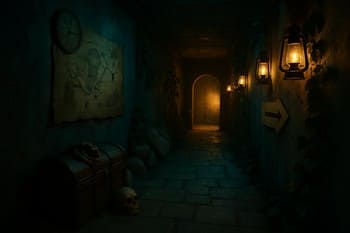 Koridorda ipucu arayan iki katılımcı