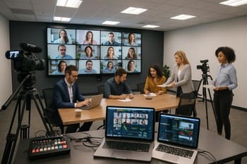 Stüdyodan canlı yayınla oyun yöneten sunucu