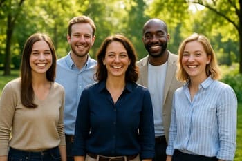 Açık havada oyun sonrasında birbirine sarılan ekip arkadaşları