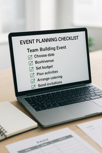 Dizüstü bilgisayarda etkinlik akışını kontrol eden organizatör