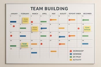 Dört çeyreği gösteren büyük duvar takvimi