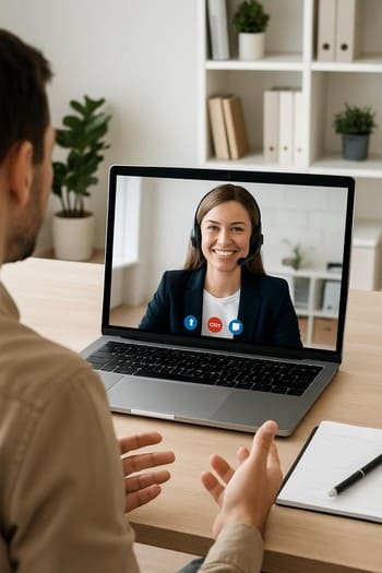 Online toplantıda program detaylarını konuşan ekip