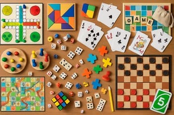 Farklı program varyasyonlarını gösteren kartlarla dolu masa