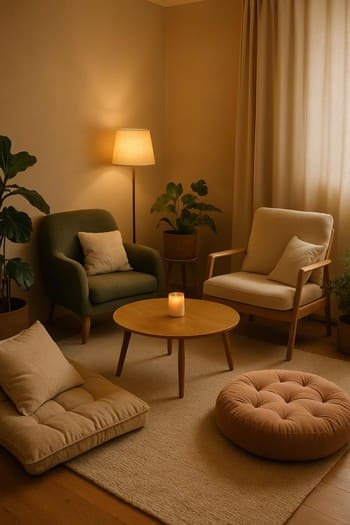 Sessiz bir köşede oyun kartlarını inceleyen küçük ekip